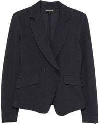 Emporio Armani - Cotton Single-Breasted Jacket - Lyst