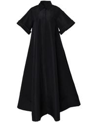 Carolina Herrera - Draped Silk Shirt Gown - Lyst