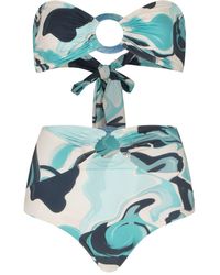 Silvia Tcherassi - Garlenda Marble-print Bikini - Lyst