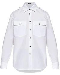 Versace - Shirt With Epaulettes - Lyst