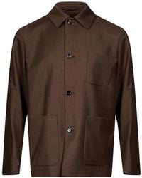 Lardini - Patch-Pocket Shirt Jacket - Lyst