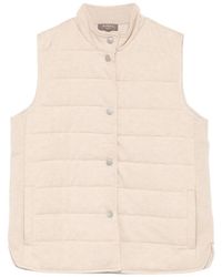 N.Peal Cashmere - Quilted Button-Through Gilet - Lyst