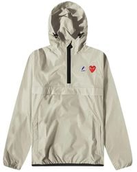 COMME DES GARÇONS PLAY - X K-Way Half-Zip Hooded Jacket - Lyst