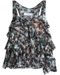 IRO - Ruffled Abstract-Print Top - Lyst
