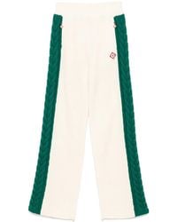 CASABLANCA - Logo Wide-Leg Wool-Blend Trousers - Lyst