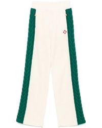 CASABLANCA - Logo Wide-Leg Wool-Blend Trousers - Lyst