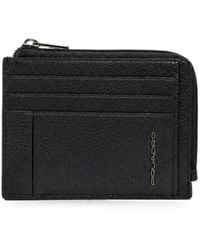 Piquadro - Logo-Plaque Zipped Card Holder - Lyst