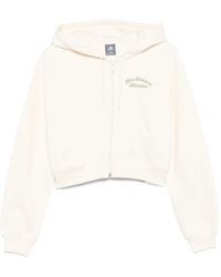New Balance - Felpa Con Ricamo, Cappuccio E Zip - Lyst