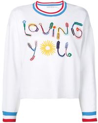 Alice + Olivia Pullover mit Print - Weiß