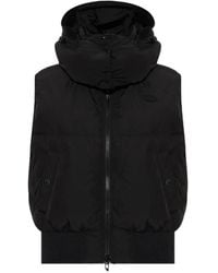 DIESEL - Logo Quilted Hooded Gilet - Lyst