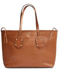 BOSS - Grained-leather Tote Bag - Lyst