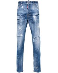 DSquared² - Cool Guy Gerafelde Skinny Jeans - Lyst
