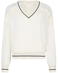 Liu Jo - Sweatshirt mit V-Ausschnitt - Lyst