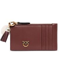Pinko - Porte-Cartes Love En Cuir - Lyst
