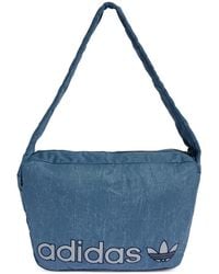 adidas - Shopper Washed Effect Logo-Print Shoulder Bag - Lyst