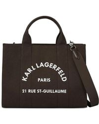 KARL LAGERFELD - Medium Rue St-Guillaume Square Tote Bag - Lyst