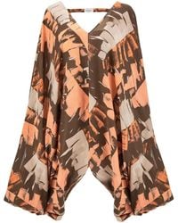 Ferragamo - Robe De Plage À Imprimé Palm - Lyst