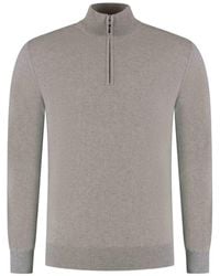 Doriani - Half-Zip Knitted Sweater - Lyst