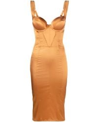 Noire Swimwear - Robe Courte À Détail De Corset - Lyst
