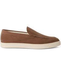 Brunello Cucinelli - Chevron-Effect Suede Loafers - Lyst