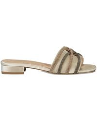 Eleventy - Crystal Sandals - Lyst