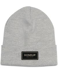 Dondup - Logo-Plaque Beanie Hat - Lyst