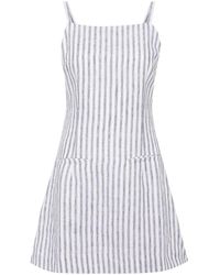 Reformation - Phillipa Stripe-Print Linen Dress - Lyst