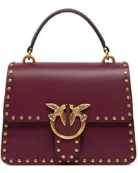 Pinko - Mini Sac À Main Love Bag En Cuir À Mini Clous - Lyst