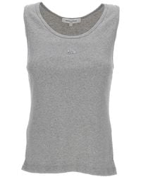 Maison Kitsuné - Ribbed-Knit Logo-Patch Top - Lyst