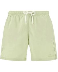 Paul & Shark - Logo-Embroidery Swim Shorts - Lyst