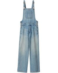 Miu Miu - Jeans-Jumpsuit Mit Logo-Applikation - Lyst