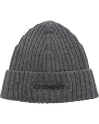 C.P. Company - Logo-embroidered Ribbed-knit Beanie - Lyst