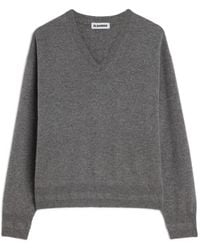 Jil Sander - Cashmere V-Neck Sweater - Lyst