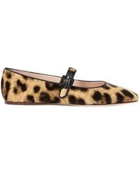 Loeffler Randall - Mary Jane Leopard-Print Ballet Flats - Lyst