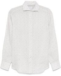 Brunello Cucinelli - Geometrisch Gemustertes Hemd - Lyst
