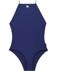Courreges - Reedition Logo-Patch Swimsuit - Lyst