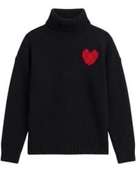 Chinti & Parker - Heart-Intarsia Roll-Neck Sweater - Lyst