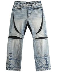 Amiri - Panelled Distressed Jeans - Lyst