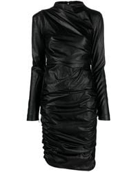 Tom Ford - Faux-leather Ruched Dress - Lyst