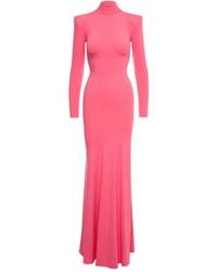 V:PM ATELIER - Irma Flared Maxi-Jurk Met Hoge Hals - Lyst