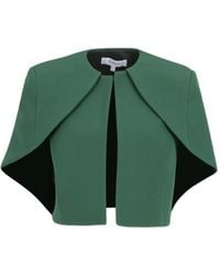 Safiyaa - Cropped Layered-Detail Cape - Lyst