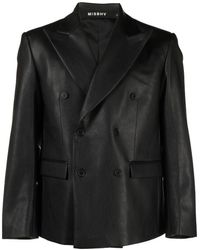 MISBHV - Double-breasted Faux-leather Blazer - Lyst