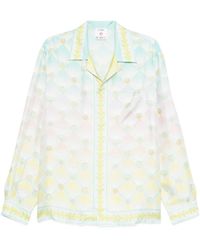 CASABLANCA - Candy Icons-Print Silk Shirt - Lyst