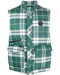 Woolrich - Check-Pattern Quilted Gilet - Lyst