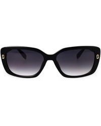 Marc Jacobs - Eckige Sonnenbrille Mit Logo-Schild - Lyst