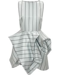 JW Anderson - Robe-Chemise Rayée À Ourlet Péplum - Lyst