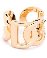 Dolce & Gabbana - Dg-Logo Open Ring - Lyst