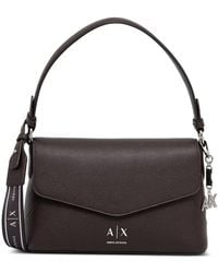 ARMANI EXCHANGE - Logo-Plaque Shoulder Bag - Lyst