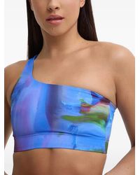 Casall - Abstract-Print One-Shoulder Bikini Top - Lyst