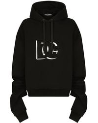 Dolce & Gabbana Logo Print Hoodie in White for Men | Lyst